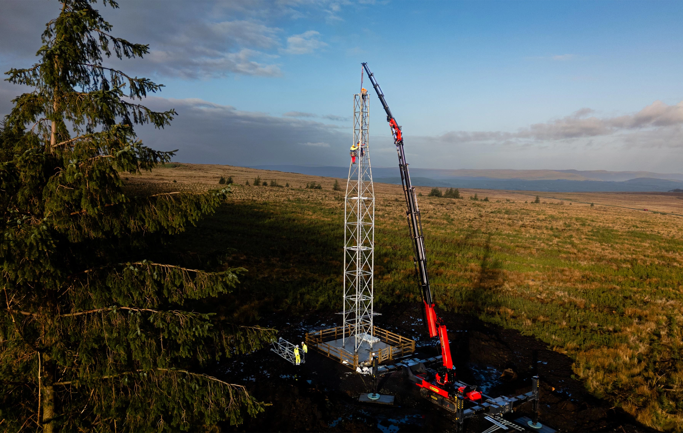 Remote tower erection