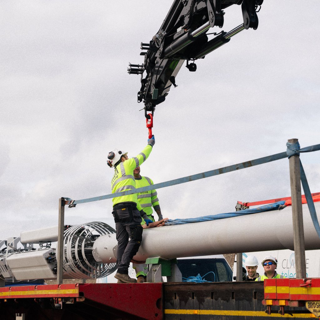 Streetworks mobile phone cell site