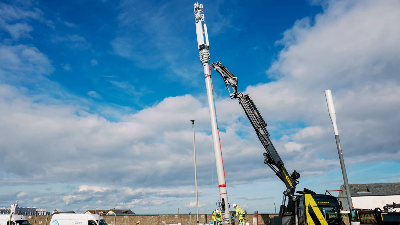 Streetworks mobile phone cell site